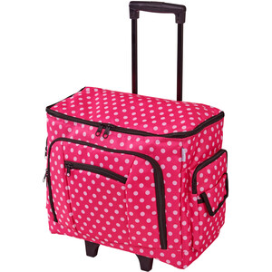 Sewing Machine Trolley Bag Pink Polka Dot 47 x 38 x 24cm Birch 006108-PINK-DOT