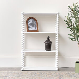 Melody Maison Wooden Bobble Framed 4 Tier Shelf