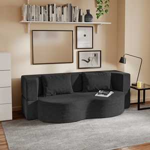 2-Seater Sofa Bed with Pillows