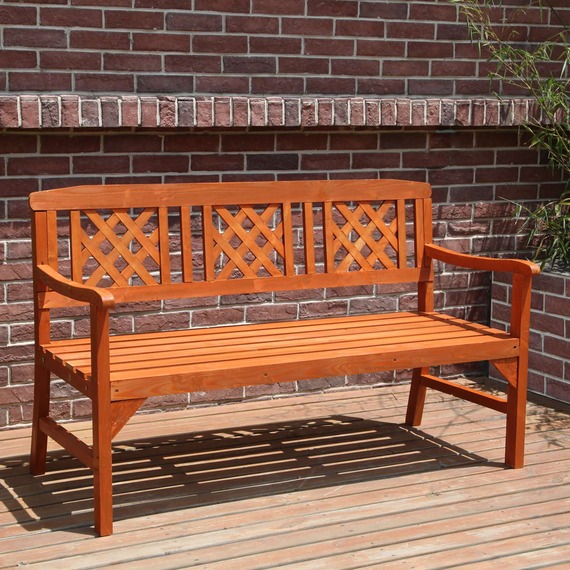 Wooden 3 Seat Garden Bench 