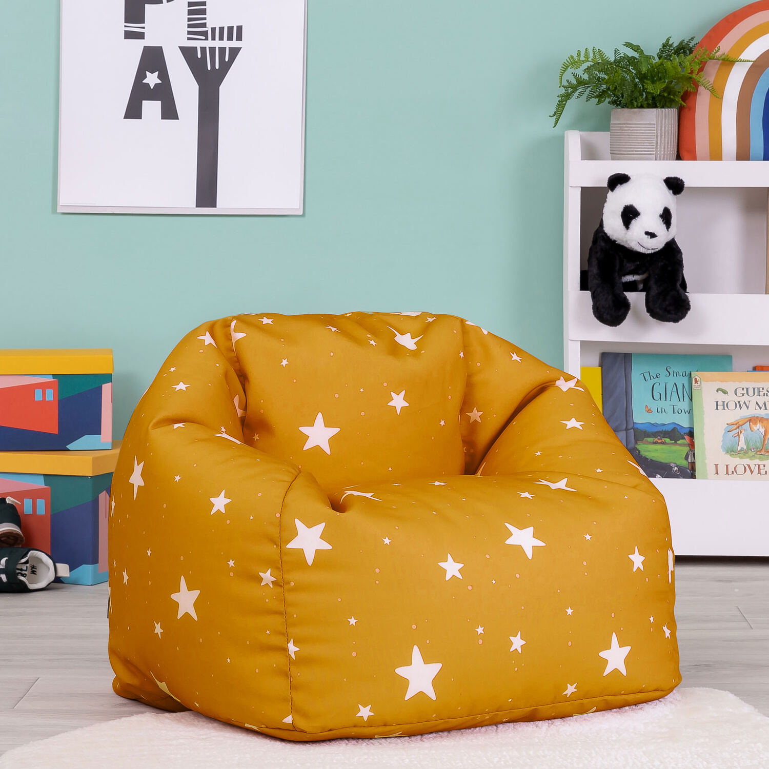 Icon Kids Starry Skies Bean Bag Chair - Yellow