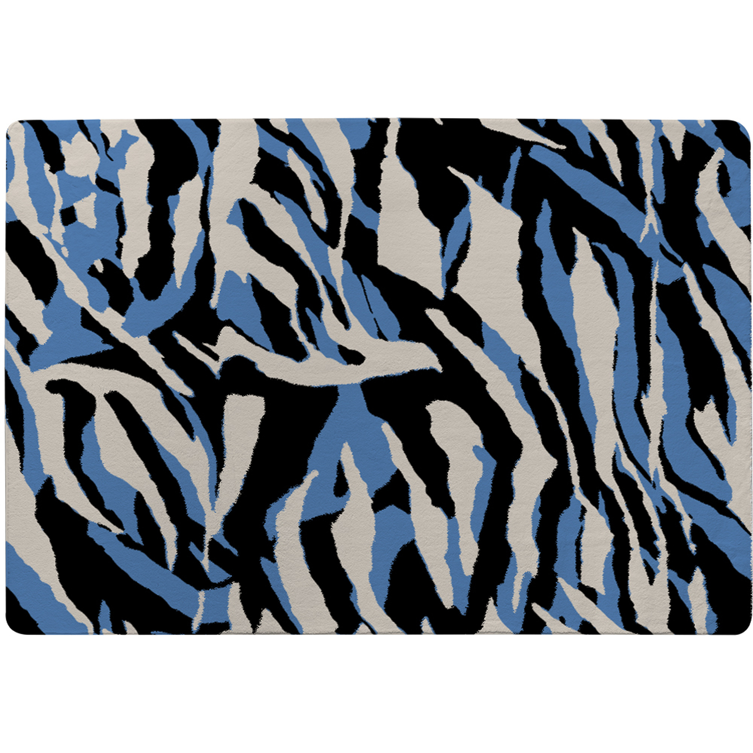 Abstract Zebra Skin Rug - Blue / 150cm thumbnail