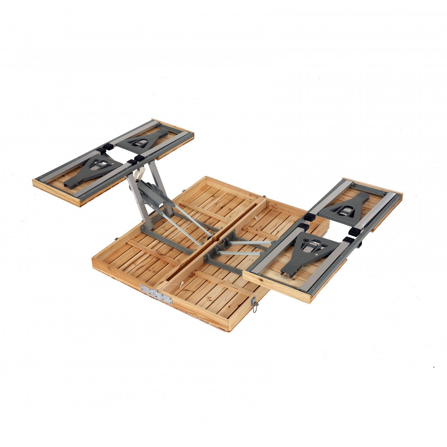 Portable Wooden Folding Outdoor Picnic Table and Bench Set 4 Seats