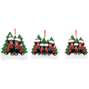 Christmas Bear Resin Tree Decoration Ornament