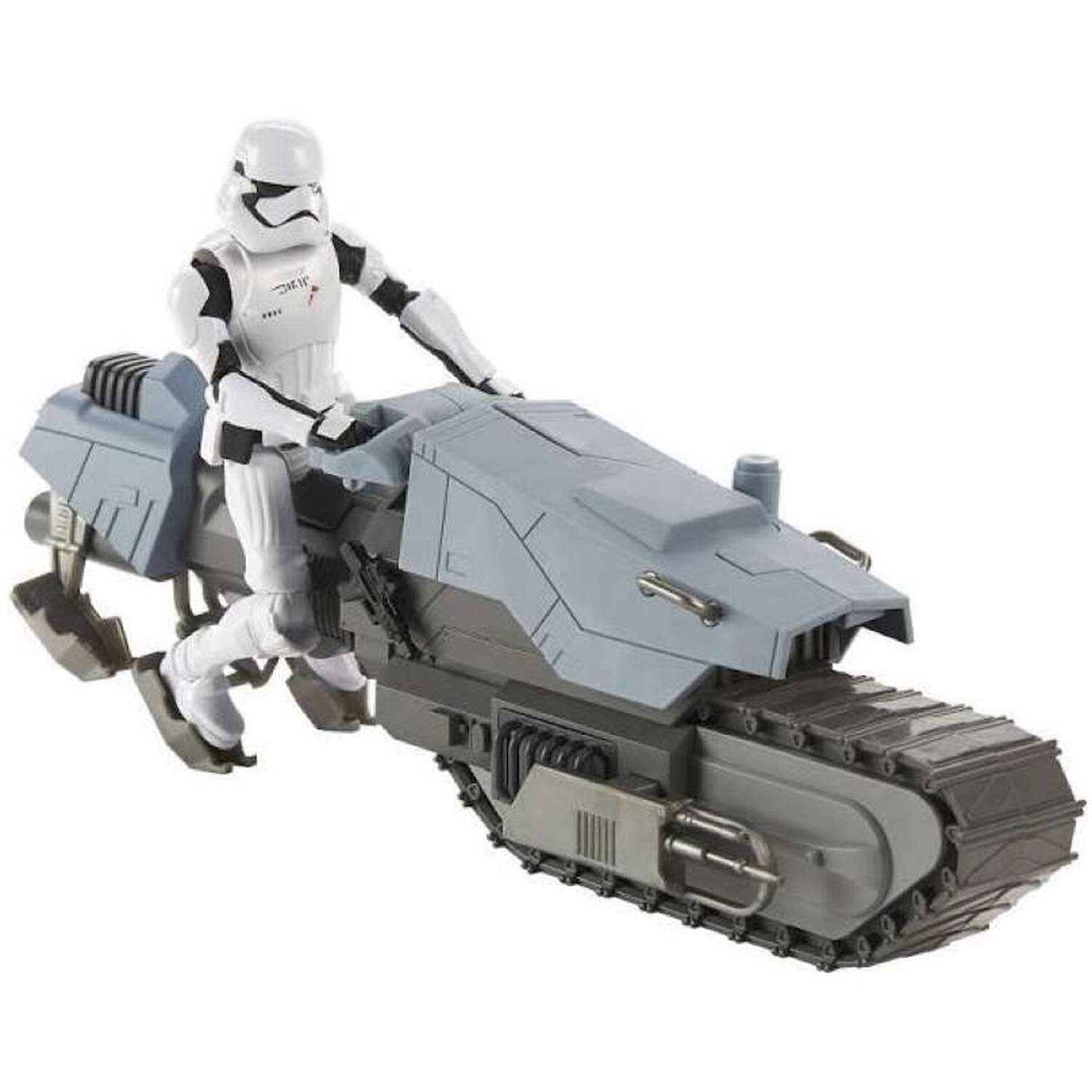 Image of Galaxy of Adventures First Order Driver and Treadspeeder Vehicle - Grey