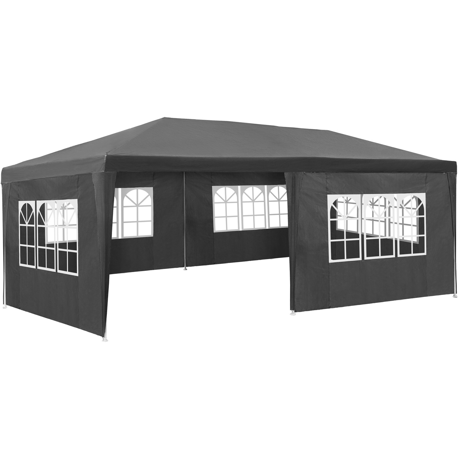 TECTAKE - Gazebo 6x3m With 5 Side Panels - Grey thumbnail