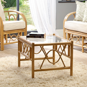 Bali Cane Coffee Table Light Oak