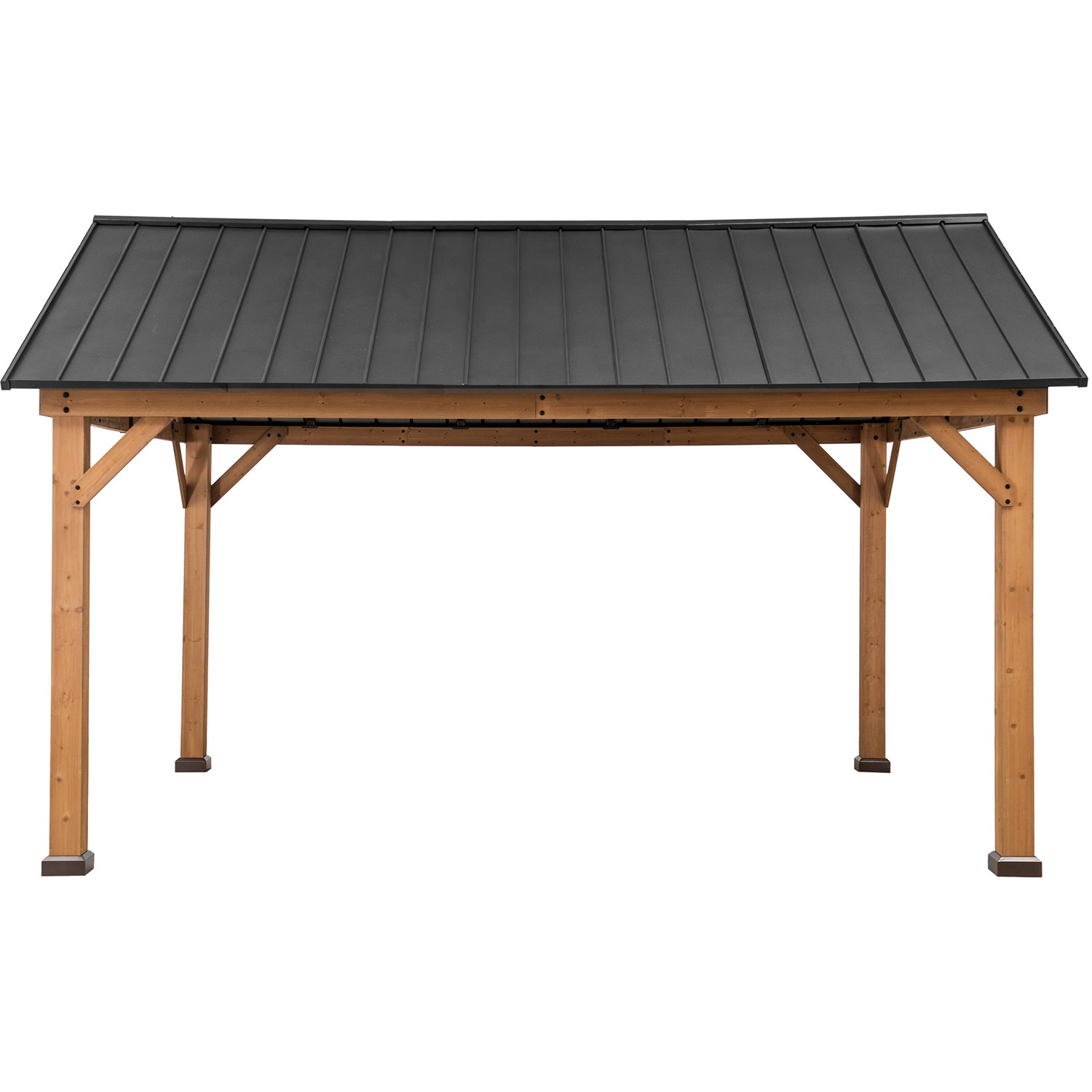 Cedar Wood Gazebo Rebra Anthracite - Black
