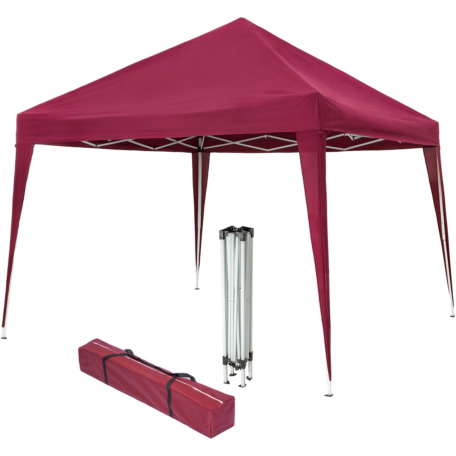 TECTAKE - Folding Gazebo Linosa 3X3M With Uv Protection - Red thumbnail