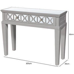 Shinny Grey Slim Modern Console Table for Living Room shot 5395598