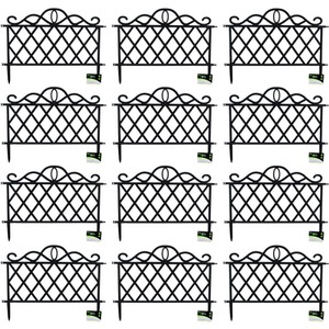 Decorative Black Plastic Garden Border Fence