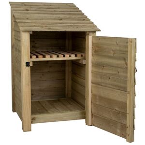 Wooden Garden Tool Store With Storage Shelf
