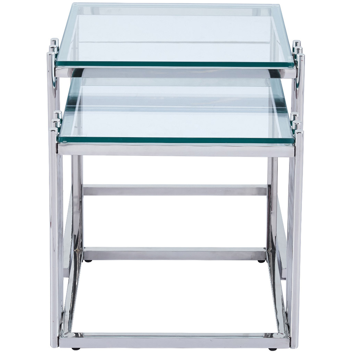 45cm Set of 2 Metal Nesting Table for Living Room