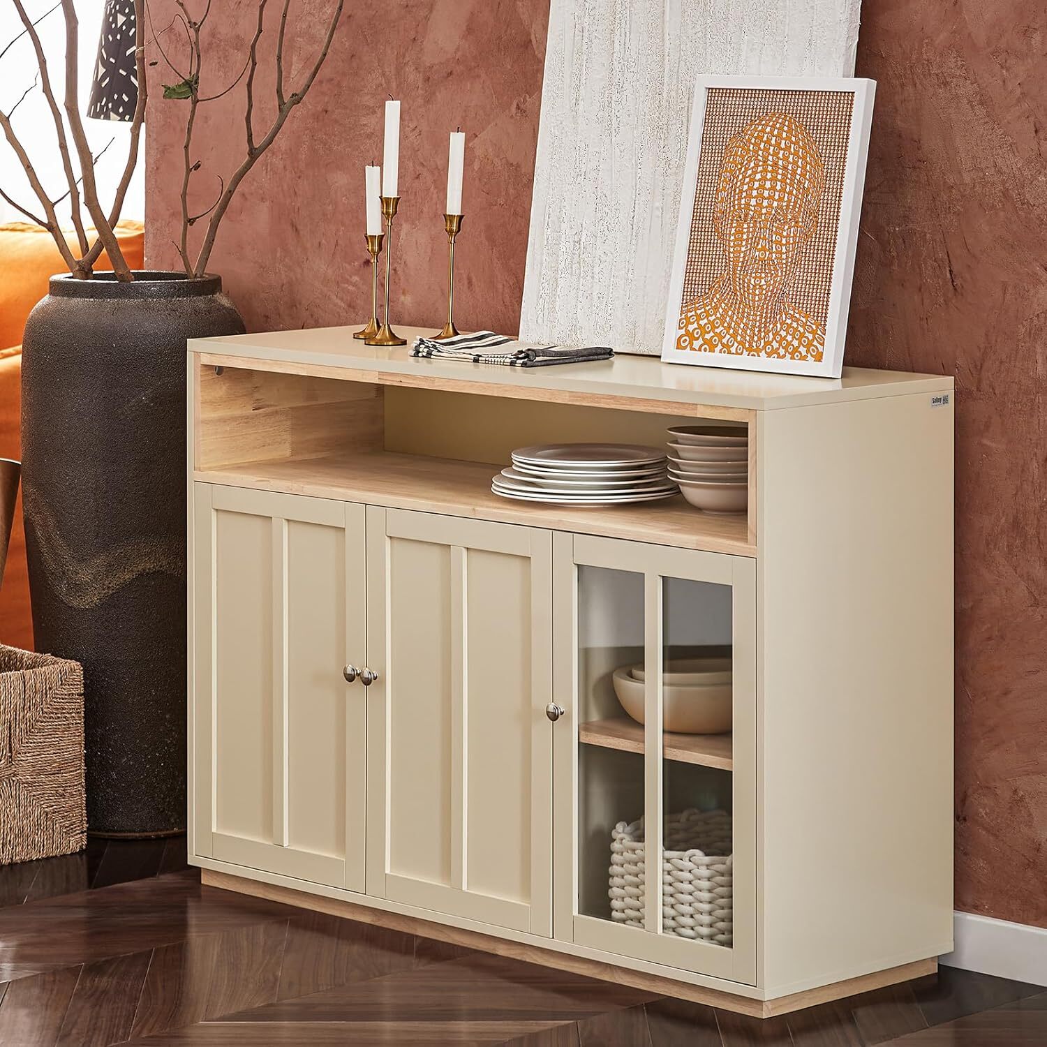 Sideboard With 3 Doors - Beige