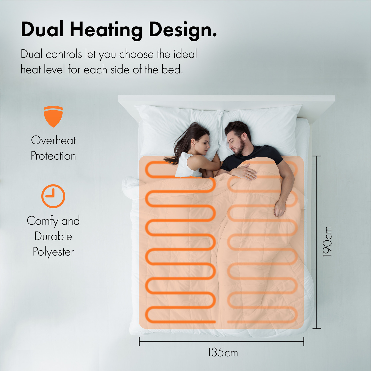 Electric Heated Under Blanket - White Double