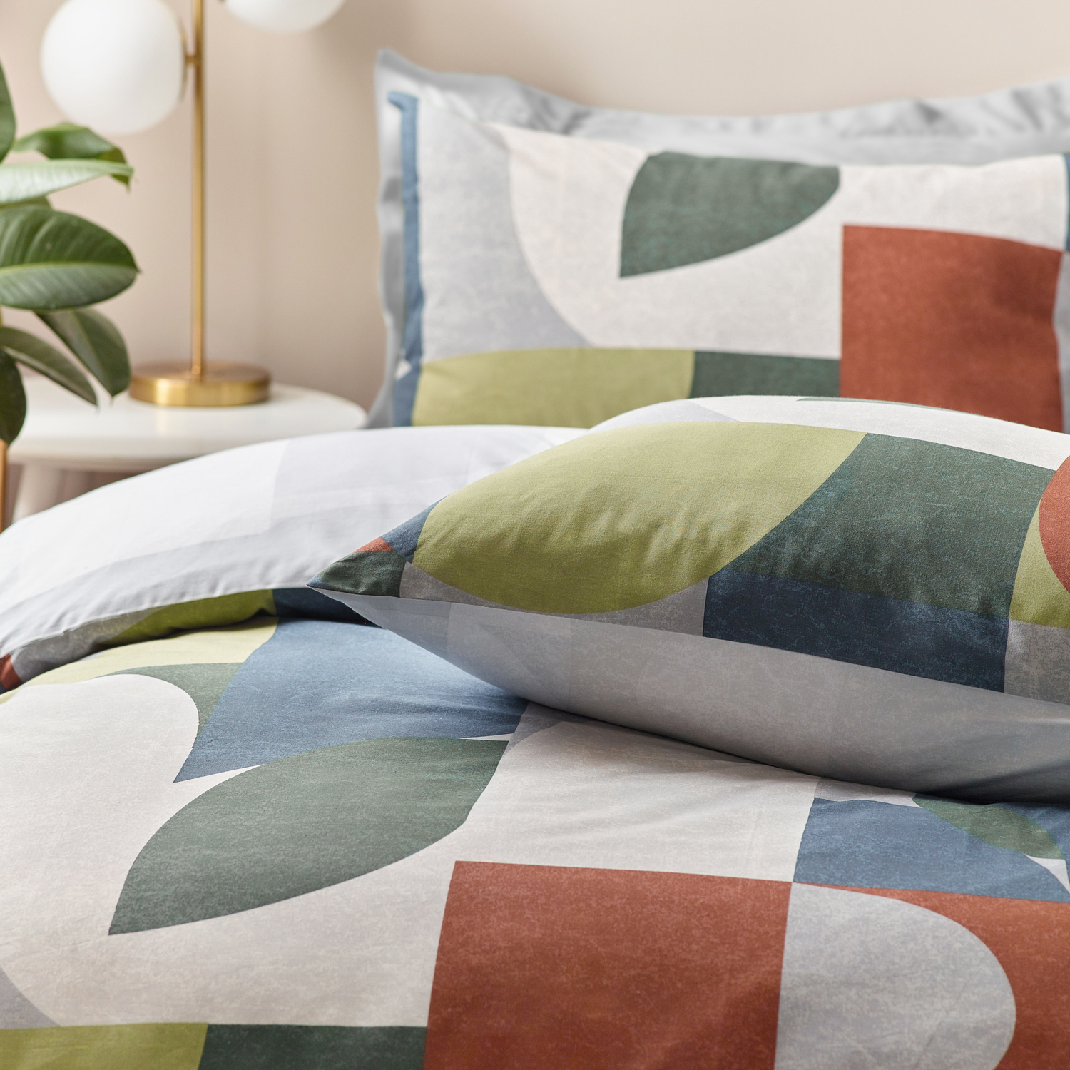Siresa Geometric Duvet Cover Set - Multicolour Single