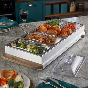 Cooks Professional Buffet Warmer and Hotplate 5-Sections 9.6L Capacity