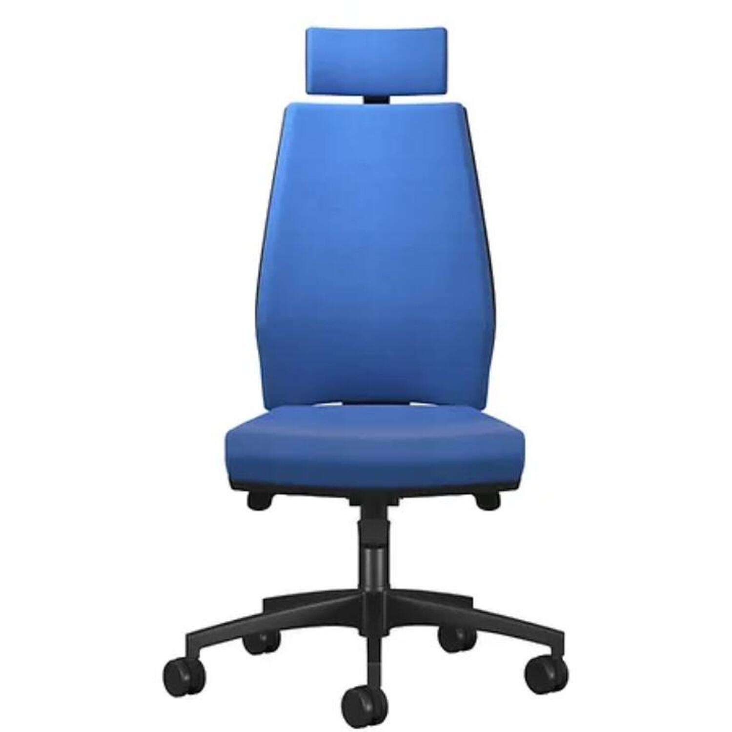 Rome Office Chair - Blue 76cm High Back Chair With Headrest