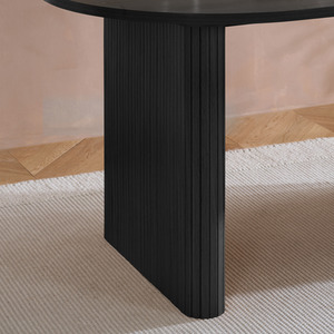Black Brown Oval Fluted Dining Table Axel Birlea shot 7445328