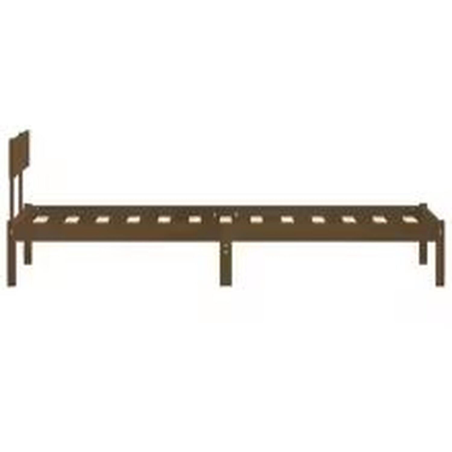 Single Solid Wood Pine Bed Frame - Brown