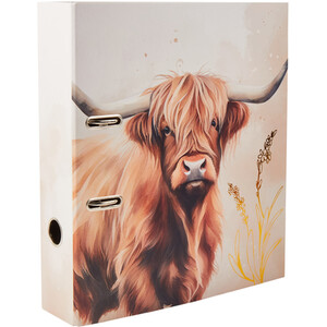 Cow File Set Highland Cow Lever Arch File