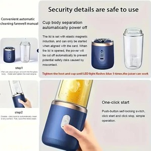 Blue 6 Blade Portable Blender Dual Cups 13 4oz shot 10272375