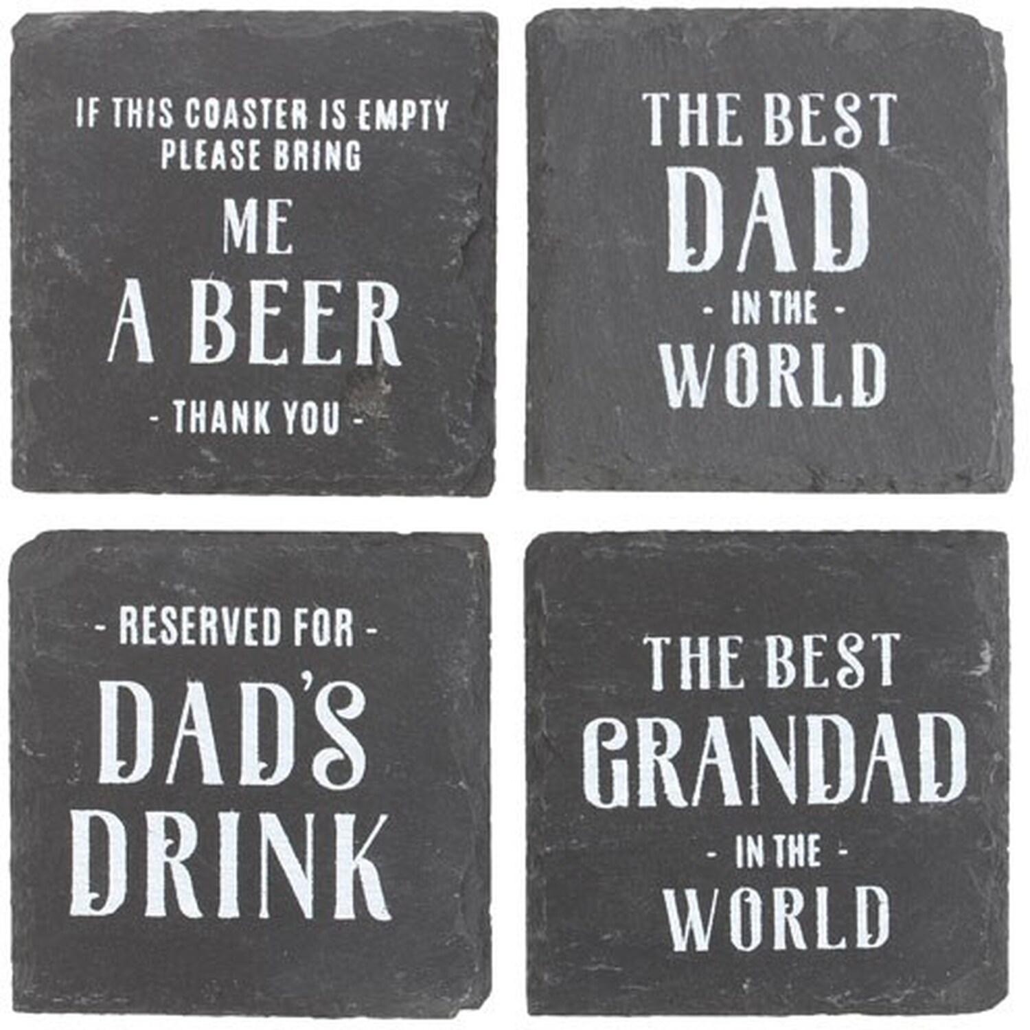 Slate Coaster Rude Cheers To Dad 24 Humorous Slate Coasters Set
