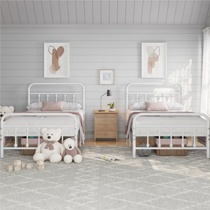 White / Single Yaheetech Vintage Metal Bed Frame shot 10695318