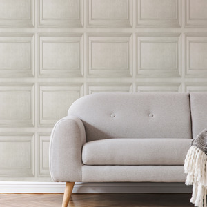Neutral Fresco Wood Panelling Wallpaper shot 10700805