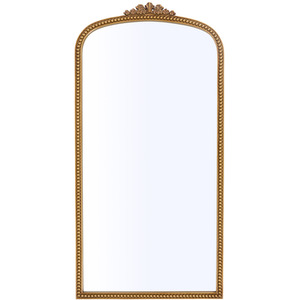 Arched Decorative Mirror with Carved Metal Frame