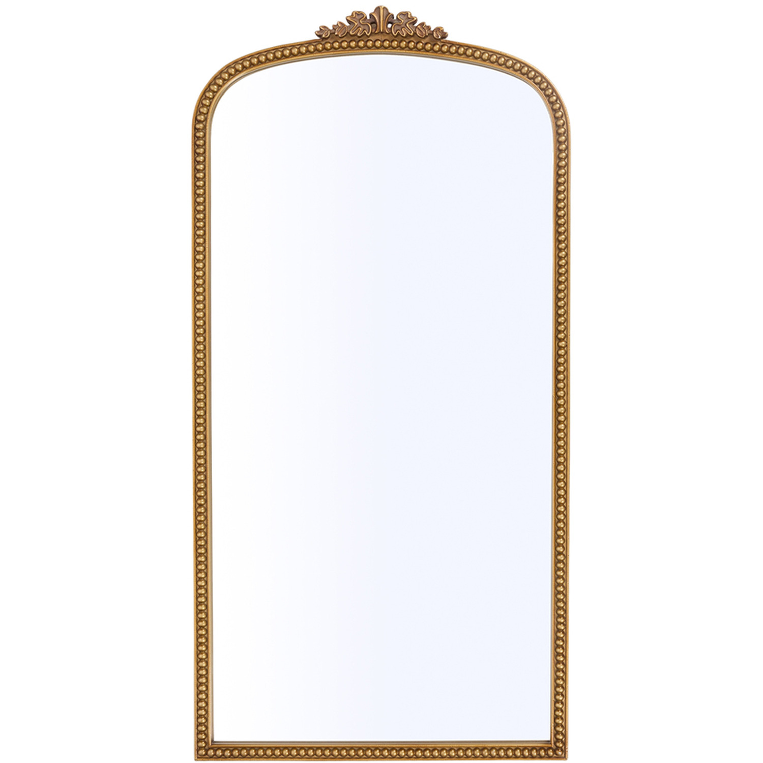 Image of Arched Decorative Mirror with Carved Metal&hellip;