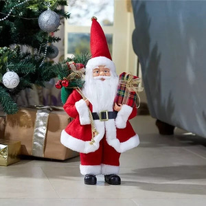 Christmas Santa Standing Plush Decoration