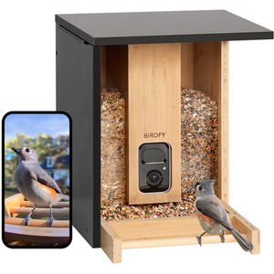 Birdfy Smart Camera Solar Roof Bamboo