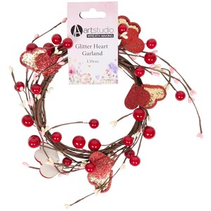 Glitter Hearts Garland