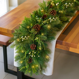 Christmas Mistletoe and Pinecone Garland