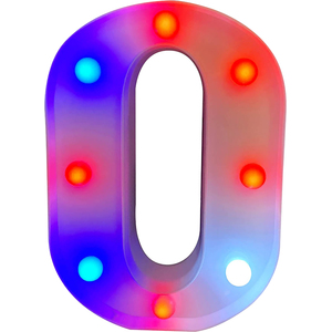 St Helens Battery Operated RGB Number 0 With Remote Control