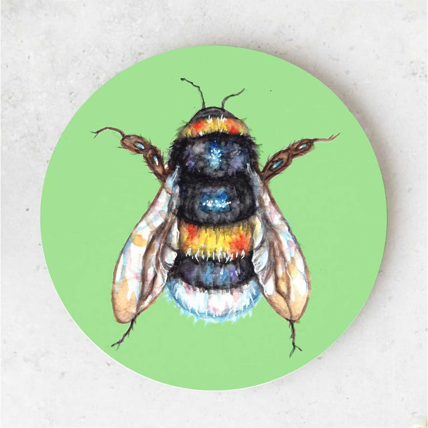 Image of Bumble Bee Coasters - Green