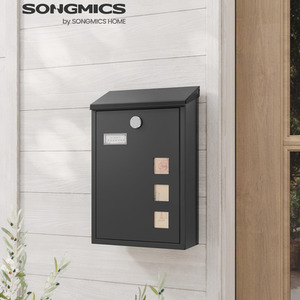 Wall Mounted Mailbox with Copper Lock and Viewing Windows
