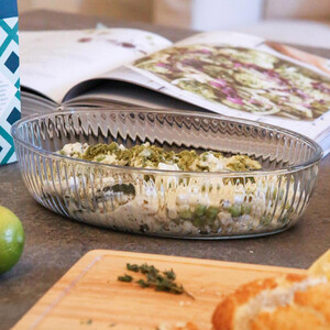 Optical Oval Glass Oven Dish