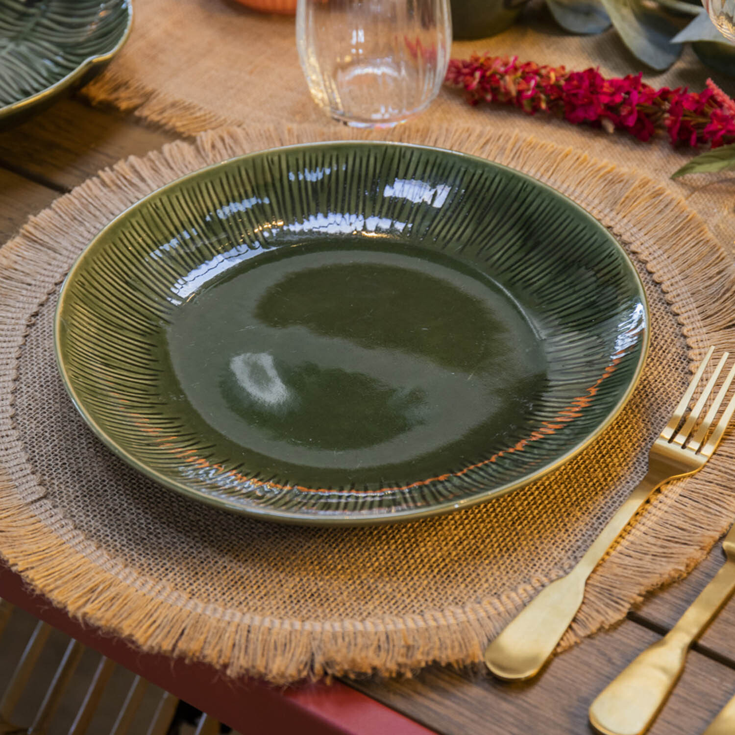 Image of Mikasa Round Hessian Placemats, Set of&hellip;