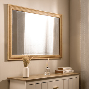 Textured Rattan Effect Mirror