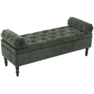 Chenille Upholstered Storage Bench Practical and Stylish