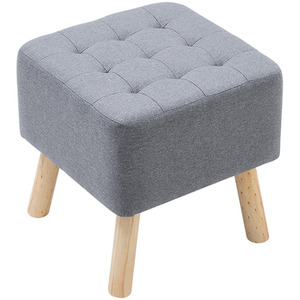 Linen Padded Footstool