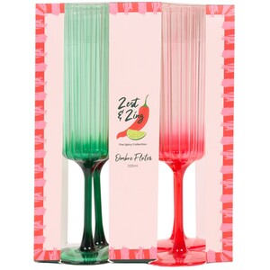 Pack of 4 Zest and Zing Ombre Flutes