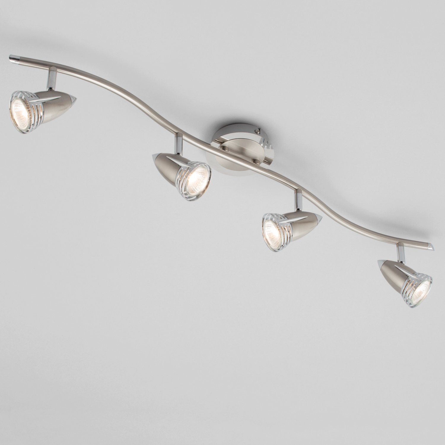 Gemini 4 Light Ceiling Spotlight Bar - Nickel