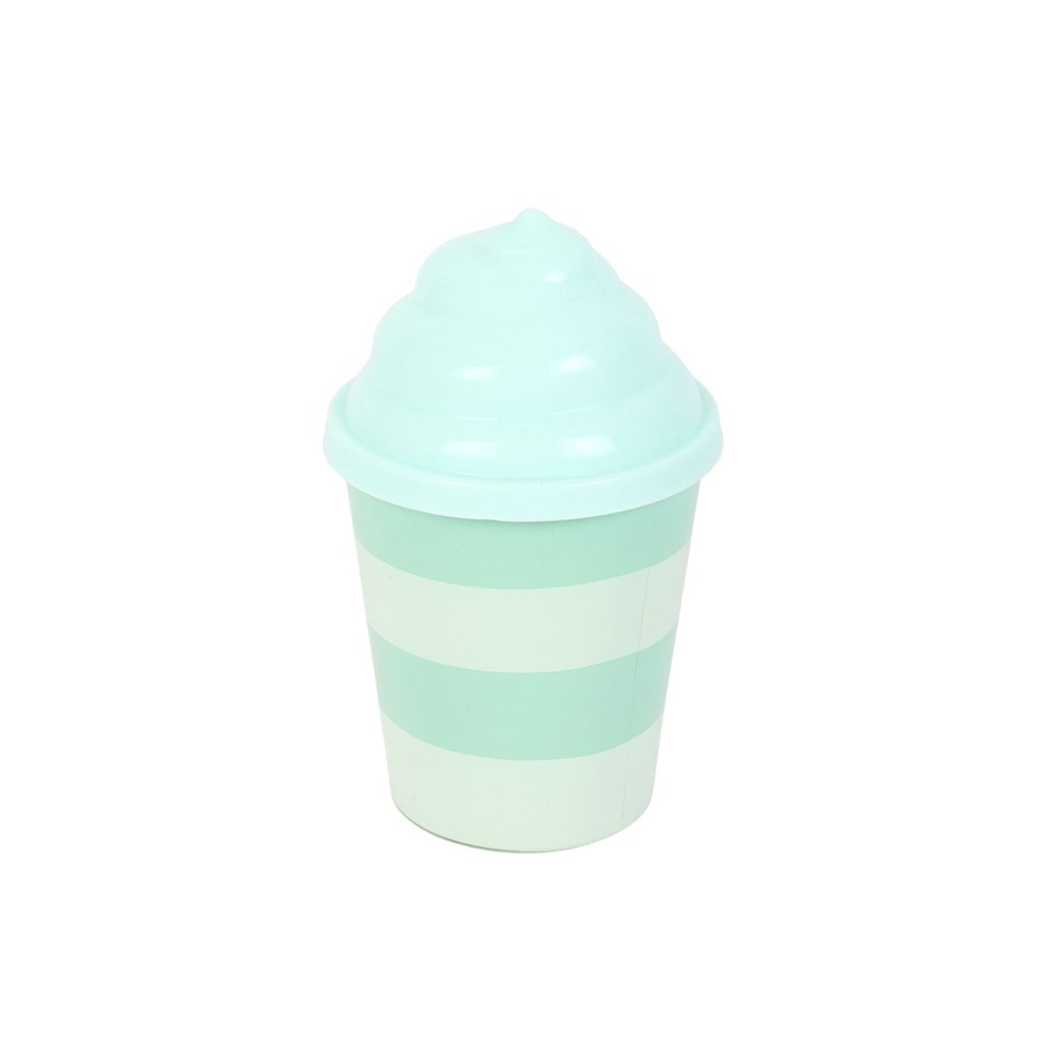 Mint Choc Ice Cream Scented Candle Retro Green Ceramic Tub - Cream