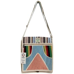 Hemp Laptop Messenger Bag - Eco-Friendly Triangle Design for Style  Storage