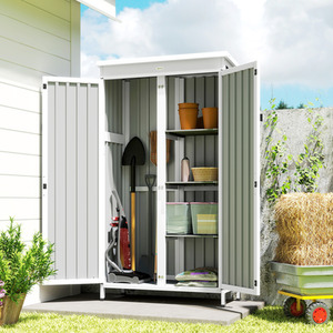 Outsunny Outdoor Storage Cabinet with Removable Shelves