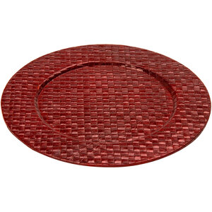 Pandanus Red Charger Plate