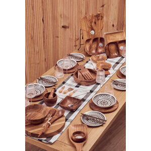Maya 12 Piece Black And White Dinner Set